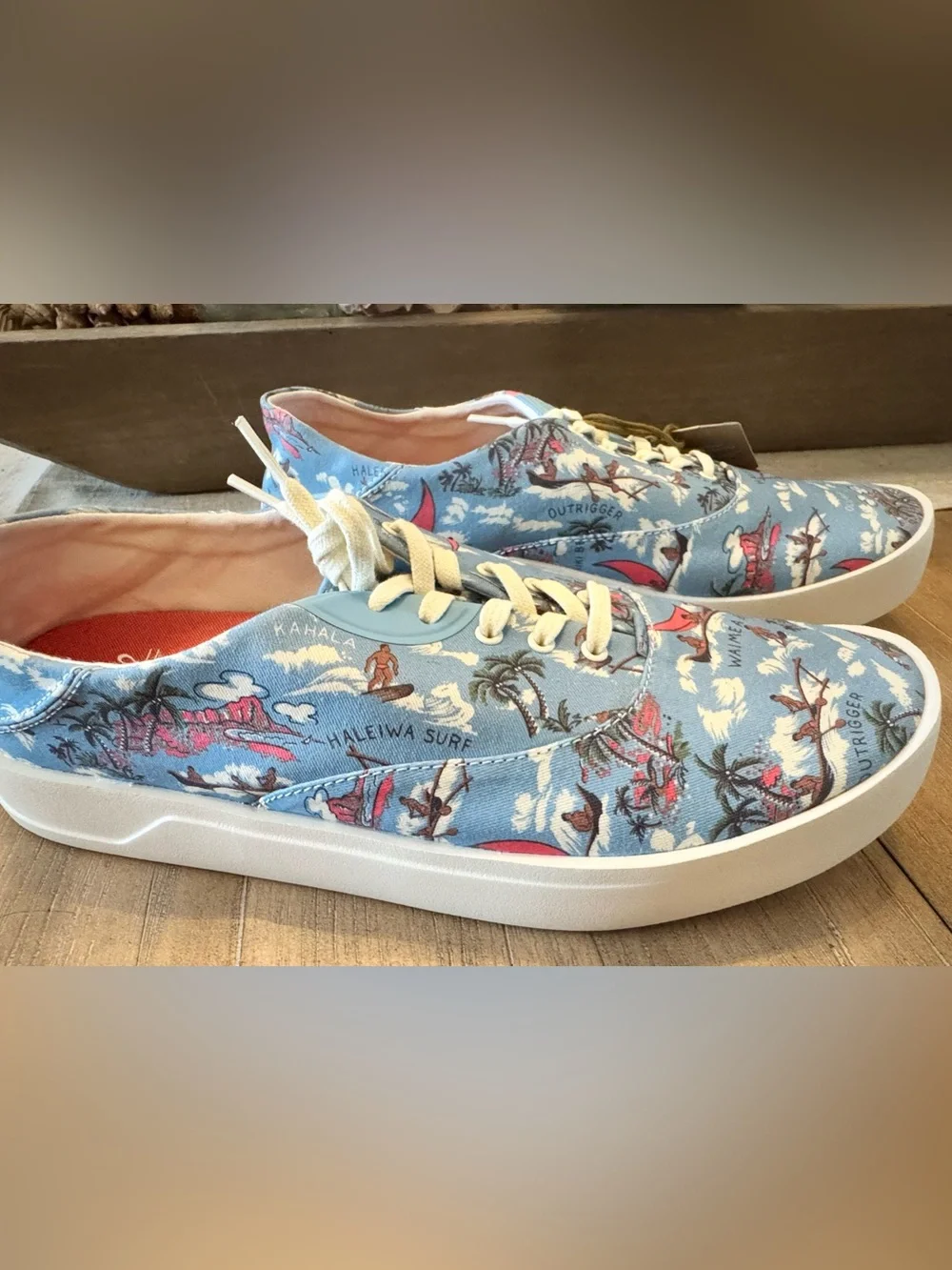 Kahala x OluKai Tradewinds Sneakers, Ocean Spray/Pa'i, NWT, Men’s Size 11.5/44.5